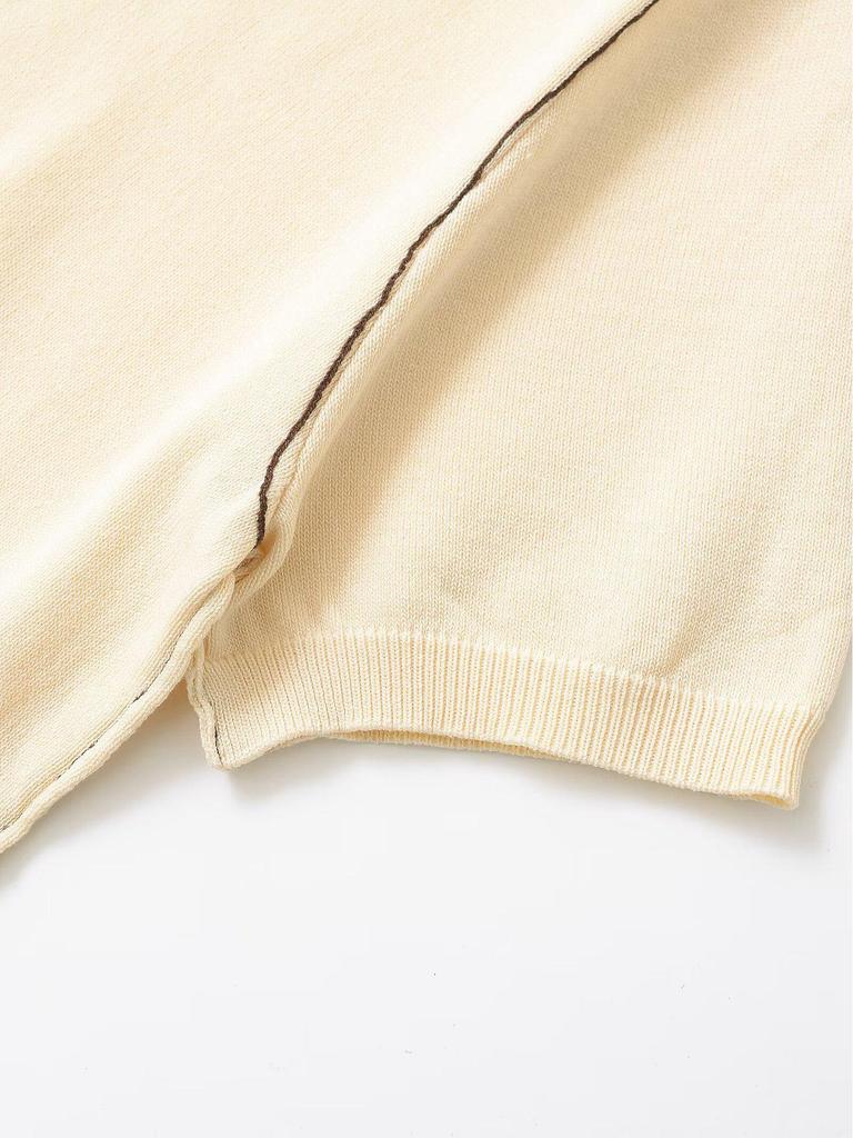 2025 Spring Women's Fashion: Versatile European & American Style Knitted Top - Short Sleeve