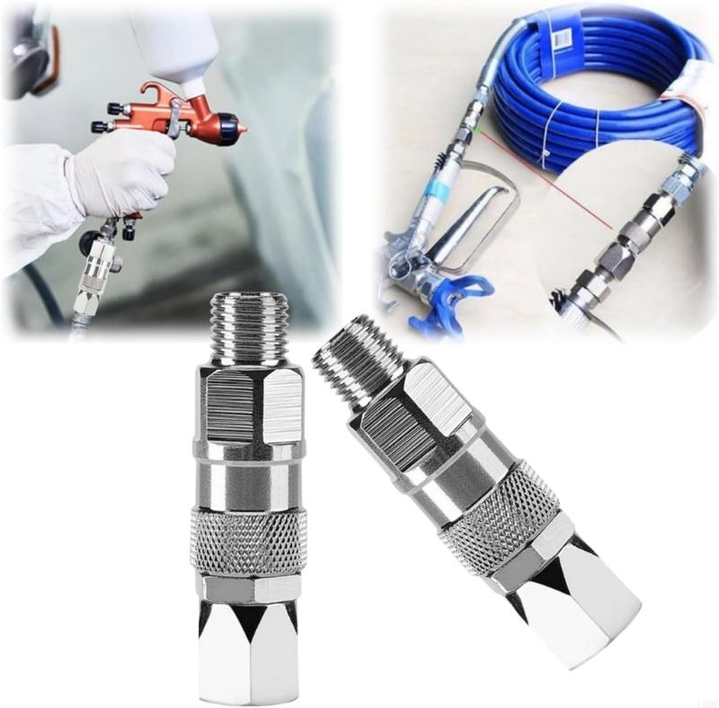 

360 Degree Swivels Joints For Sprayers 1/4Inch Stainless Steel Hose Connectors Airless Paint Guns Accessories China Mainland