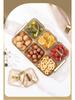 Luxurious Food-Grade Dried Fruit and Nuts Snack Plate with Lid