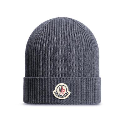 Moncler Czapka z daszkiem Naszywka z logo Wełna 3B70500 A9342 998