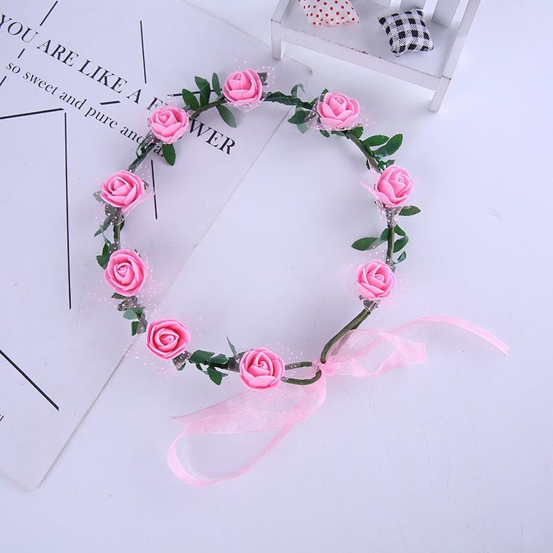 Gorgeous Adjustable Flower Crown with Colorful Silk Roses for Weddings