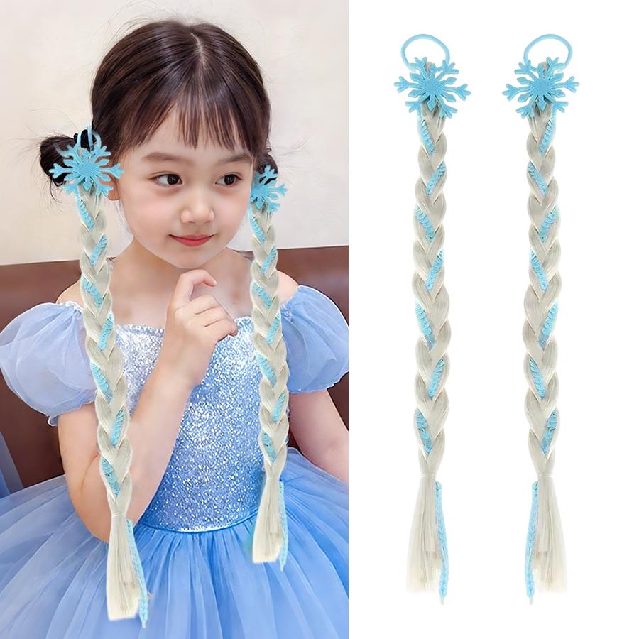 1/2pcs Cute Curly Hair Bowtie Wig Girls Hairpins Ombre Color Headwear Hair Clips for Princess Dress Up Birthday Gift Party Favor
