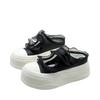 Niche versatile hollow casual shoes fashion shallow mouth summer lace-up Velcro Mary Jane shoes platform breathable new models