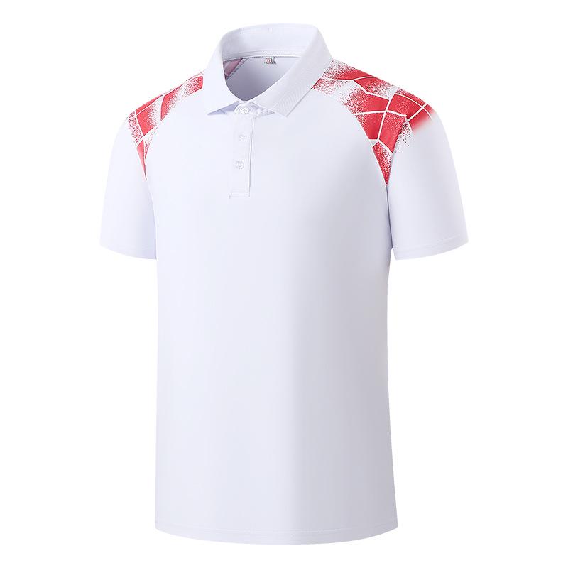 Unisex Quick-Dry Summer Polo for Badminton & Table Tennis - Breathable, Short Sleeve Team Uniform M