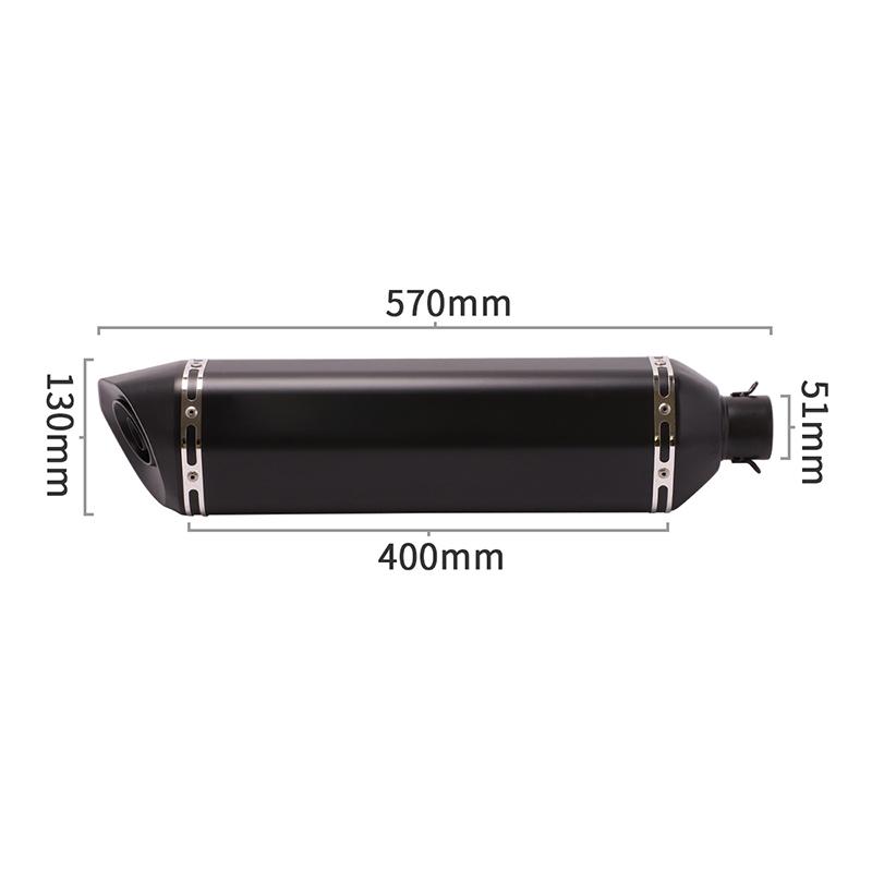 Motorcross Exhaust Universal Motorcycle Muffler 470mm 570mm Length Modified DB Killer Escape Moto Pipe For MT07 ER6N Z800 ZX10R