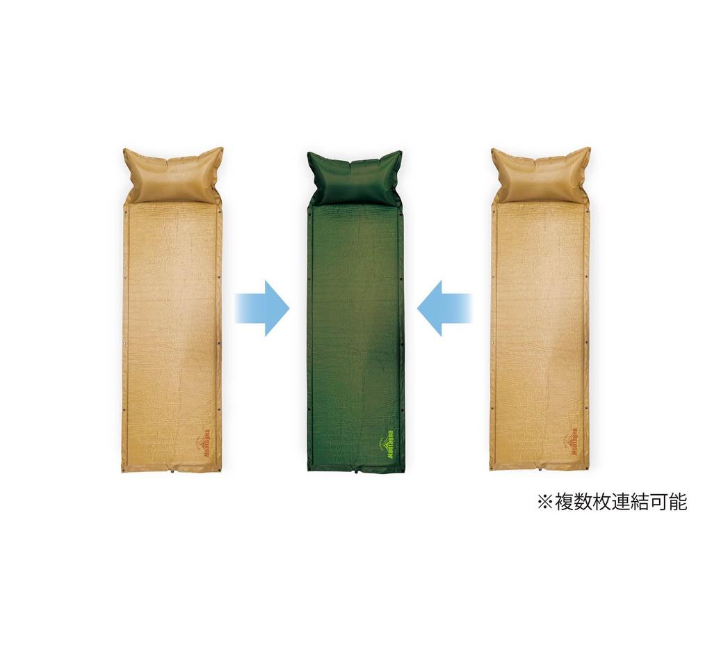 Hac Automatic Inflatable Mattress with HAC3522 Pillow, Green,