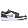 Jordan Air Jordan 1 Slip Resistant Abrasion Resistant Low top Vintage Basketball Shoes Men's Black White Gray 553558-132(Team59-)