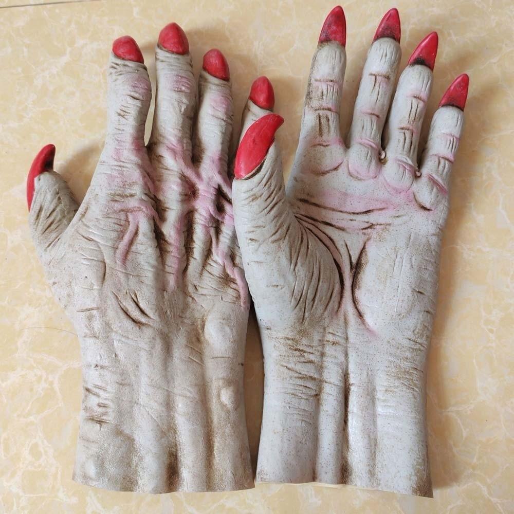 Latex Bestienklauen Gruselige Cosplay-Fäustlinge Party-Requisiten Halloween-Handschuhe Fotografie