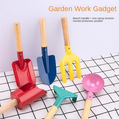 Metal Digging Sand Fork Shovel Scoop Barrel Trowel Gardening Tool Kids Garden Tool Rake
