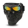 BOROLA Motorcycle Goggles Skull Motocross Sunglasses Cosplay (E Series Carbon Fiber)