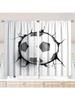 2pcs Football printed curtains, pole bag curtains 42*84, bedroom and living room, home decoration, room decoration