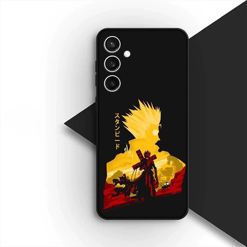 Handyhülle für Samsung Galaxy S25 S24 S23 FE Ultra Plus S7 Edge S25+ S23+ A56 5G Funda Hülle Weiche Hülle Trigun Stampede