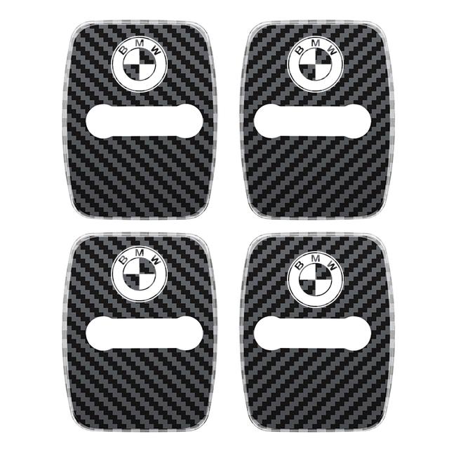 4pcs Slim Design Car Door Lock Cover Emblem Stainless Steel Protective Case Compact Exterior Decoration Auto Accessories For BMW npmk56