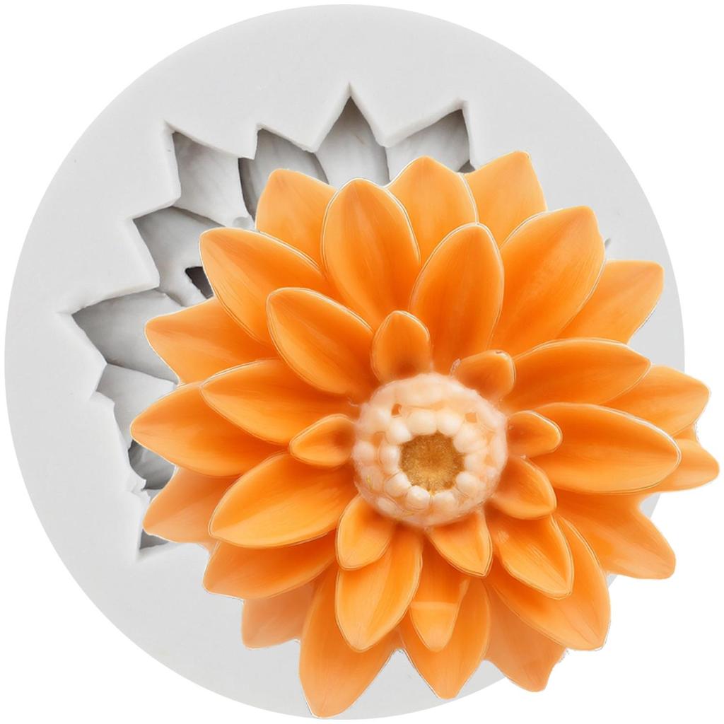 Flower Silicone Molds Sunflower Rose Chrysanthemum Flower Fondant Mold Cake Decorating Tools Cupcake Topper Candy Resin Clay Chocolate Gumpaste Mold
