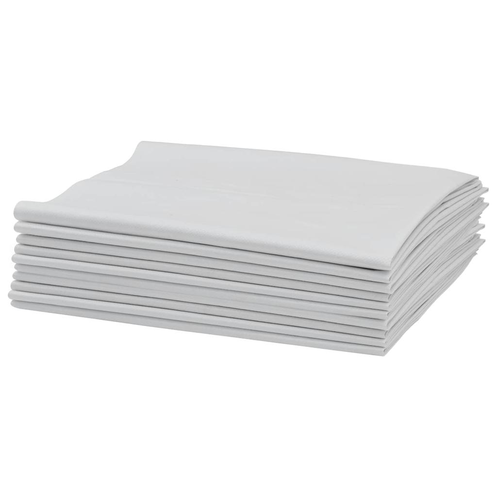 Woven Bags 10 pcs White 80 x 125 cm PP
