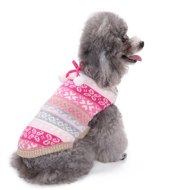 Autumn and Winter New Christmas Pet Costume Christmas Snow Dog Dog Sweater Knit Warm Pet Jacket