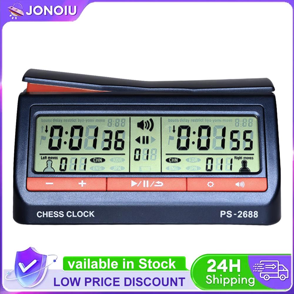 Chess Games Timer Multifunctional Chess Clock Hour Meter Stopwatch with Delayed Countdown Function for International Chess China Mainland
