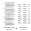 150Pcs/Set Stainless Steel Earring Hook Ear Wire with Silicone Earplugs Kit for DIY Earrings Jewelry Findings Making Accessories