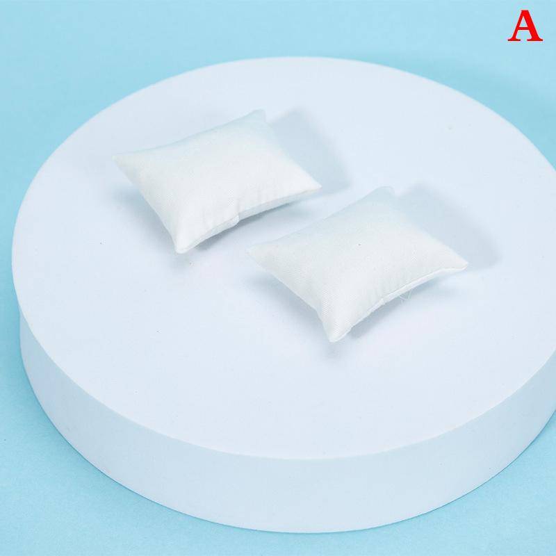 2Pcs 1:12 Dollhouse Mini Furniture Cloth Sofa Pillow Doll House Home Furnishings