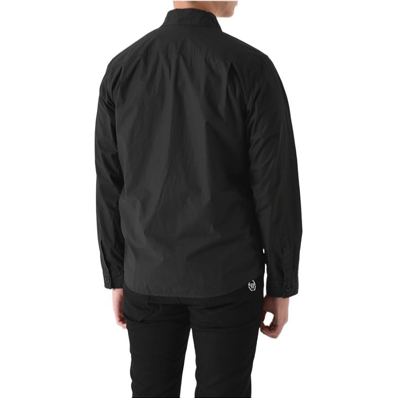 STONE ISLAND Light Canvas Overshirt Black Men Tops 781512205-V0029
