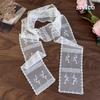 130cm Long Women Lace Floral Scarf Y2k Lace Ribbon Neck Scarves Embroidered Ladies Neck Headbands Sweet Skinny Neckerchief