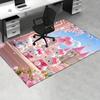 Office Rug Hello Kitty, Castle Anti-Slip Rug, Machine Washable for Living Room, Bedroom, Office, Multiple Sizes, Bedroom Mat, Decorative Mat, Durable