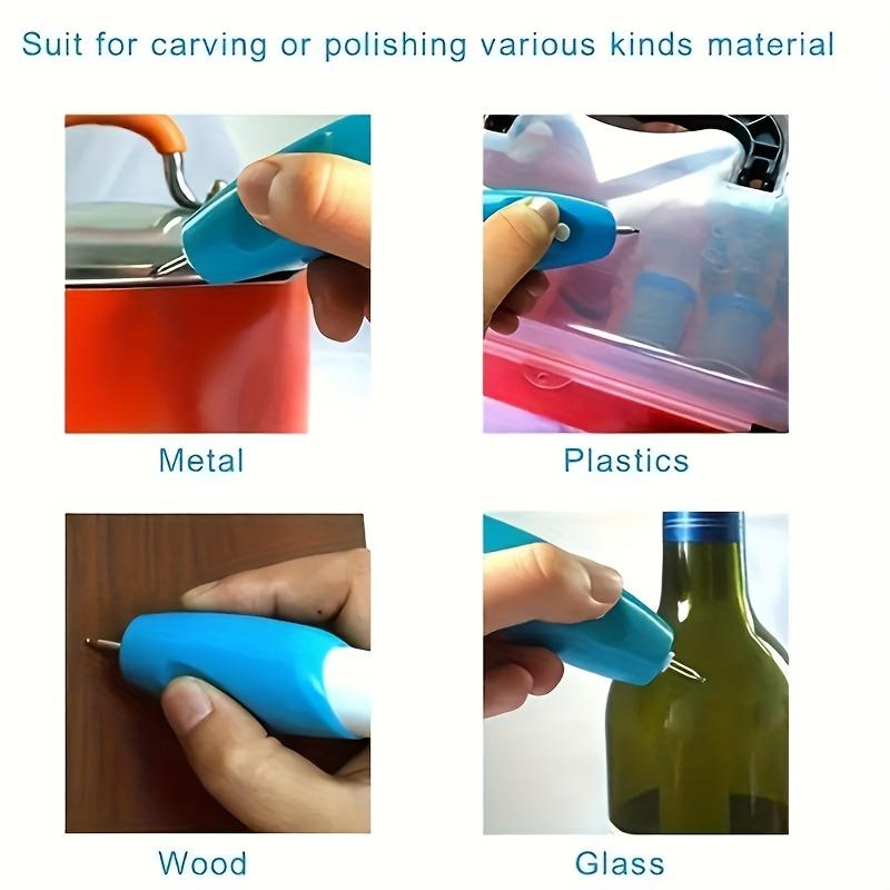 2 Stück Mini-Gravierstifte Elektrische Kabellose Präzisions-Gravierstifte DIY Miniatur-Schnitzmaschine für Kunststoff Metall Glas Stein