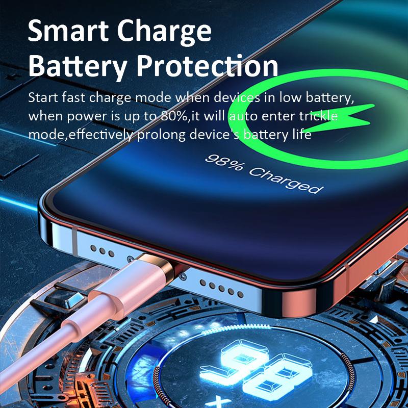 USAMS Cablu de date de încărcare rapidă de 1,2 m/2 m PD 20 W tip C la cablu de telefon Lightning pentru iPhone 13 12 11 Pro Max X Xr Xs 8 7 6 Plus