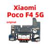 Original For xiaomi Poco F4 5G Dock Connector USB Charger Charging Port Flex Cable Board Replacement