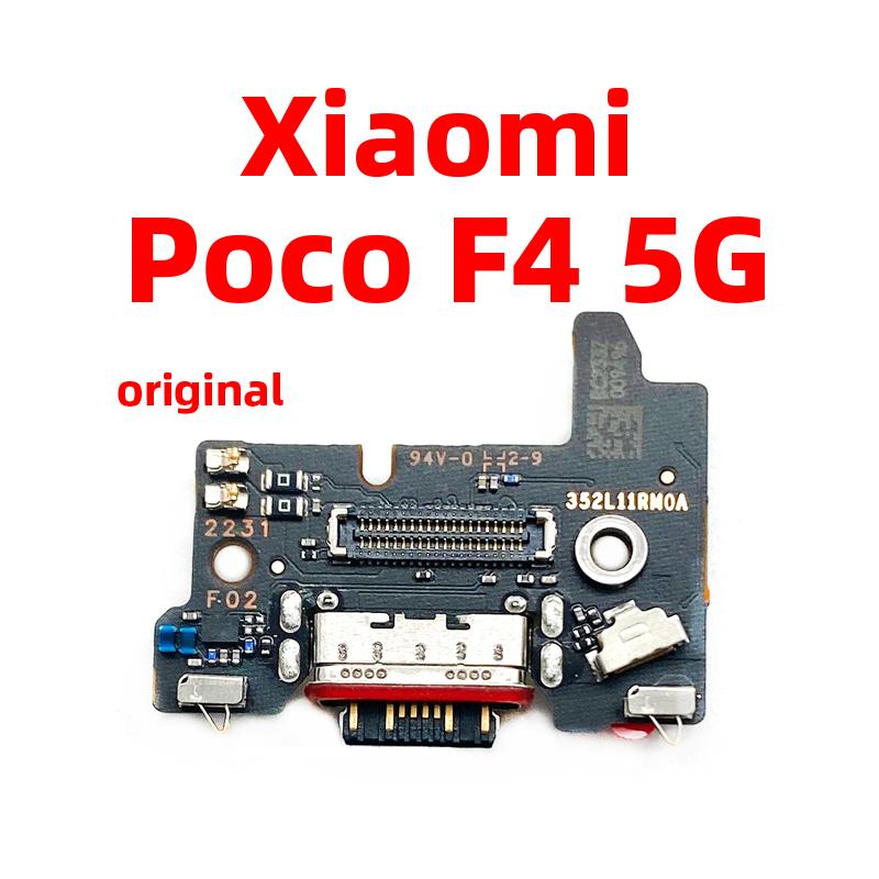 Original For xiaomi Poco F4 5G Dock Connector USB Charger Charging Port Flex Cable Board Replacement