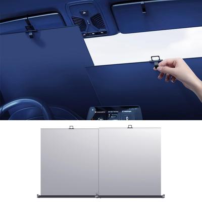 Roll Type Sun Shade, Auto Roll, Front Shade, Auto Shrink, Suction Cup, Adjustable Width,