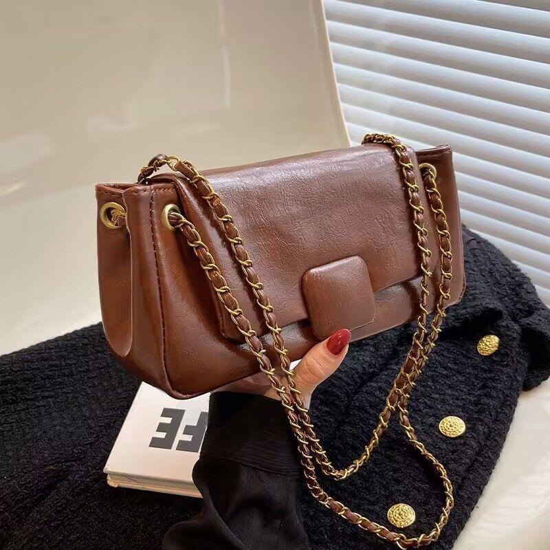 Design Geantă de Subraț pentru Femei Primăvară/Vară Retro Lux Modă Lanț Geantă de Umăr Crossbody