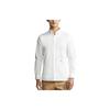 Solid Color Letter Embroidered Square Neck Casual Slim Fit Long Sleeve Shirt Men Shirts Moon-White J322667