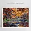 Diamond Embroidery Autumn Lake Landscape Handmade Diamond Painting Needlework Mosaic Cross Stitch