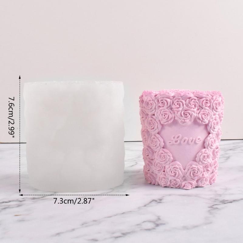 Valentine's Day Candle Silicone Mold for Handmade Chocolate Decoration Gypsum Aromatherapy Soap Resin Silicone Mould