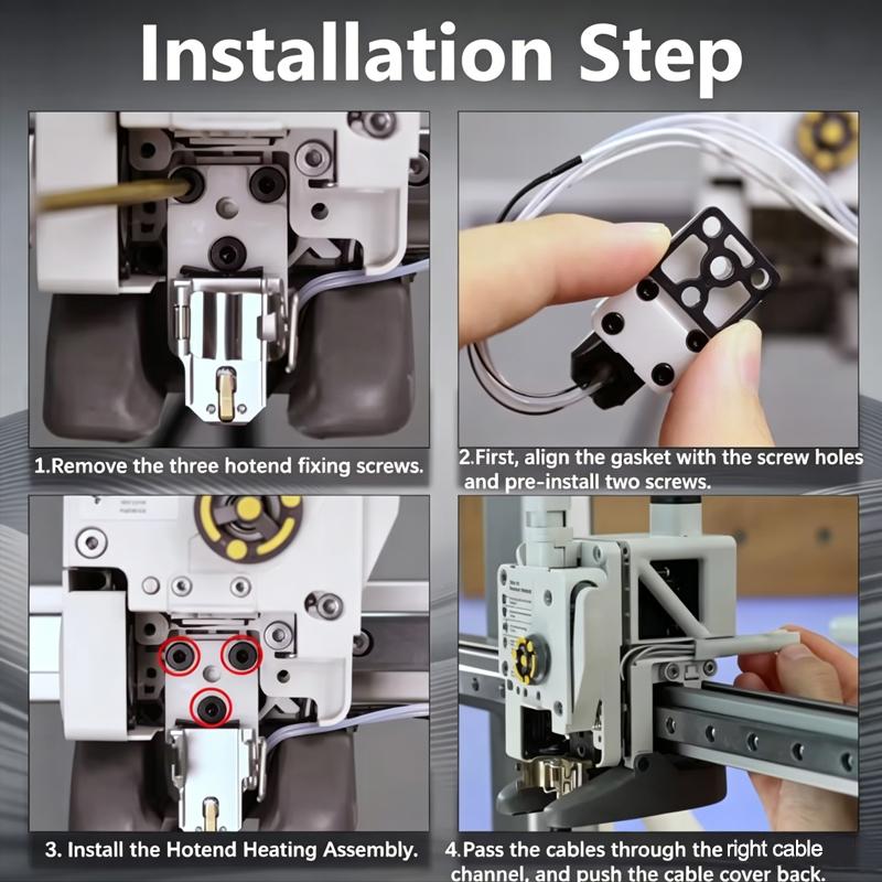 A1/A1 Mini 3D Yazıcı için Seramik Yalıtımlı Hotend Montajı Alüminyum/Nikel Kaplı Isıtma Bloğu – Stabil Isıtma, Dayanıklı, Kolay Kurulum