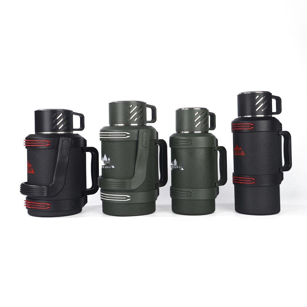 316 Stainless Steel XL Thermos Flask with Mechanical Lid and Large Handle for Outdoor Travel