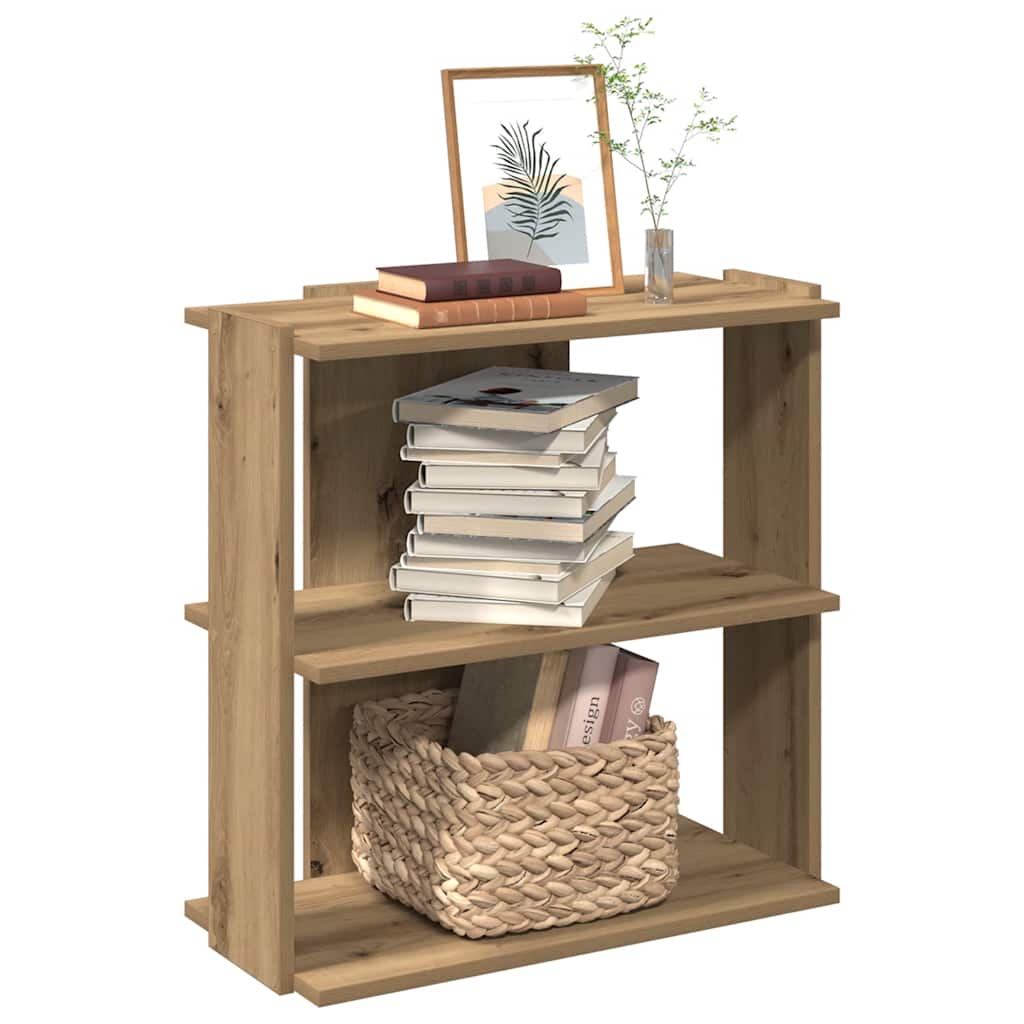 Regał 3-Poziomowy Artisan Oak 60X30X60 Cm Drewno Klejone