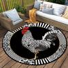 Cock Round Rug Floor Mat Doorway Rug With Nonslip Backing Outdoor Patio Camping Rug Floor Mat Living Room Bedroom Decoration