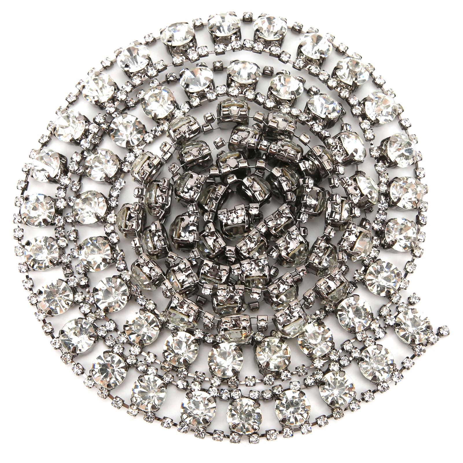 Rhinestone Close Chain Shiny Firm Claw Drill Chain for Crafts Sewing   Jewelry Wedding Decoration