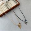 Lightweight Horse Charm Tassels Necklace Stylish Wax Rope Neck Chain Stylish Neck Jewelry Gift For Sister Best Friend