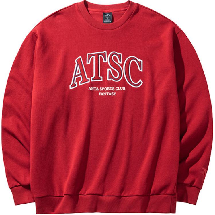 

Anta Comfortable Casual Round Neck Letter Sweatshirt Men sweatshirt Burgundy 952438706-2 3XL