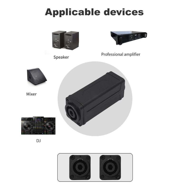 Powerful 4Pin Speaker Cable Coupler NL4FC Female To Female Adapter For Amplifiers And Auditory Systems Secure NL4MMX