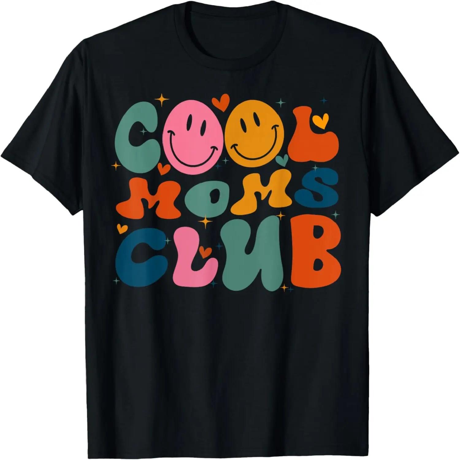 Cool Moms Club Groovy Retro Mother s Day New Mom T-Shirt S