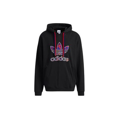 adidas Originals New Year Theme Print Double Drawstring Hoodie Men Hoodie Black GP1865