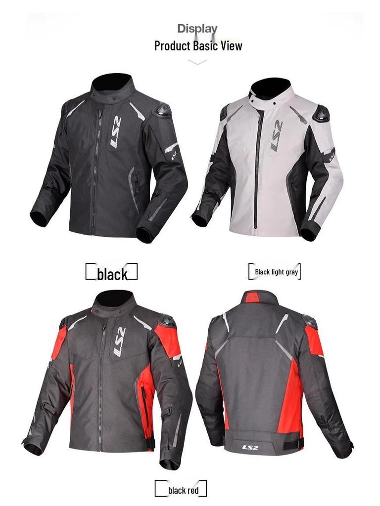 LS2 Men's Motorcycle Riding Suit: Windproof, Anti-Fall, Quick-Release, for All Seasons (Model MJ174)