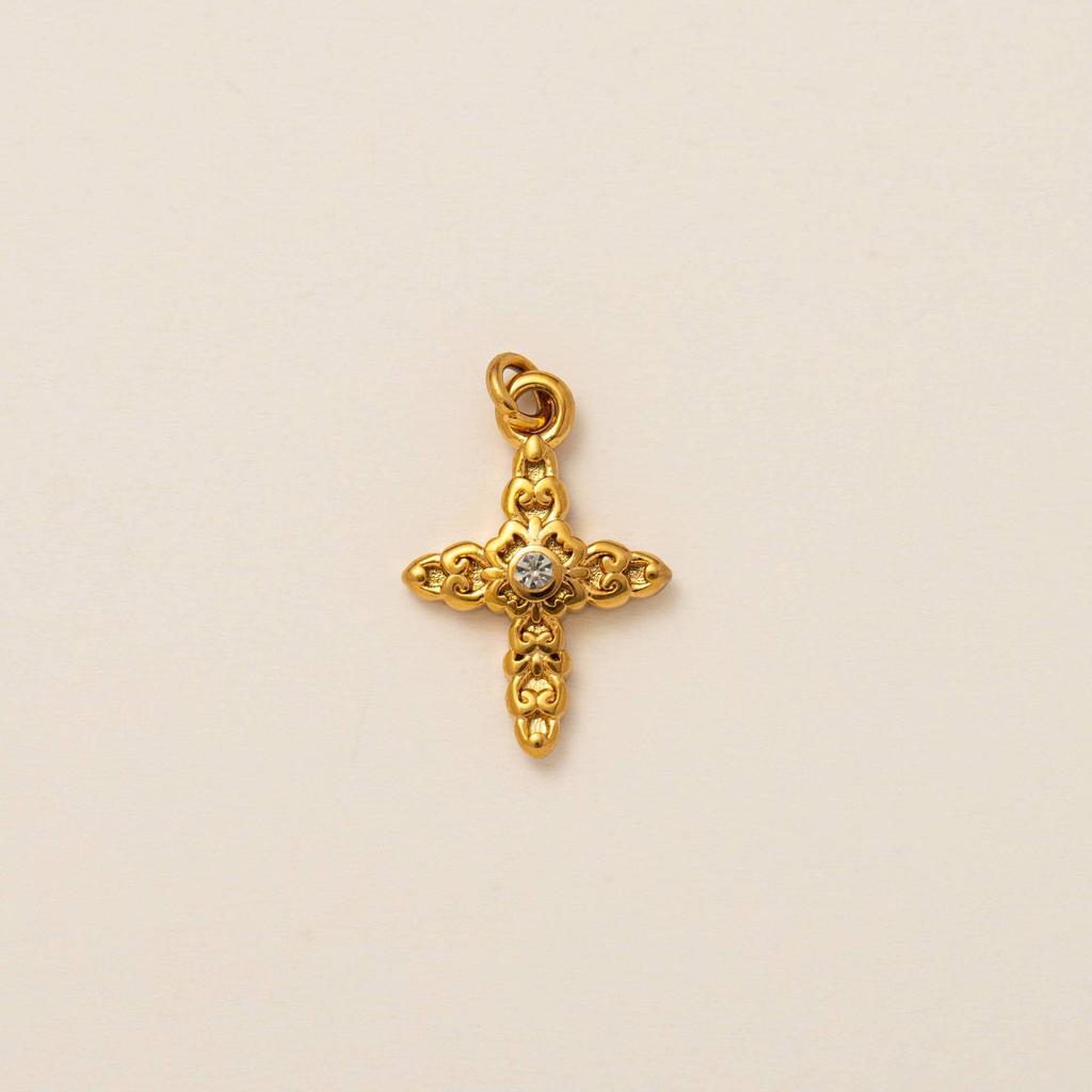 18K Gold Electroplated Stainless Steel Horseshoe Pendant for DIY Accessories