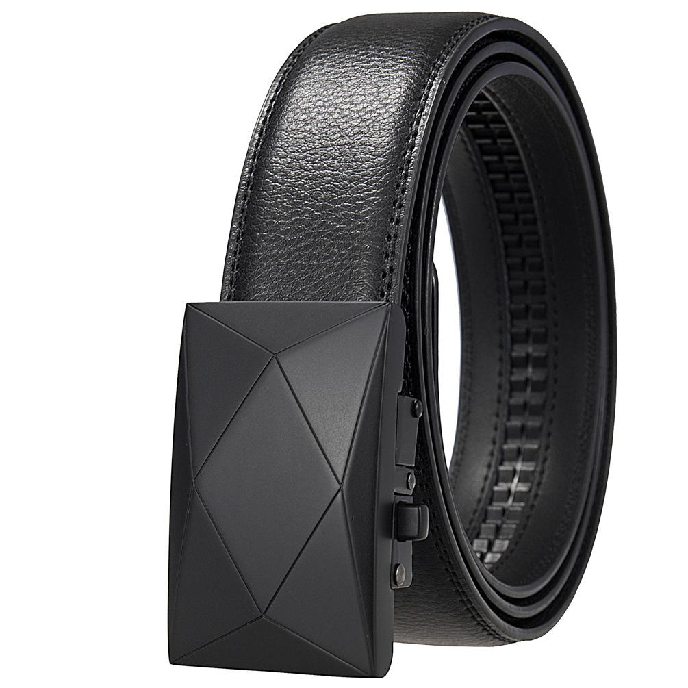 1Pcs Prismatic Men'S Belt Korean Version Tide Automatic Buckle Men'S Cowhide Belt Fashion Belt Ly36-1339-1