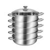 Zhuchuang Jingpin 32cm Luxury 3-Layer Stainless Steel Steamer and Soup Pot
