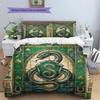 Mural Academy Emblem Pattern Bedding Quilt Set Quilt Cover Pillowcase Home Decoration Birthday Gift (1 * duvet cover + 2 * pillowcase, without core)